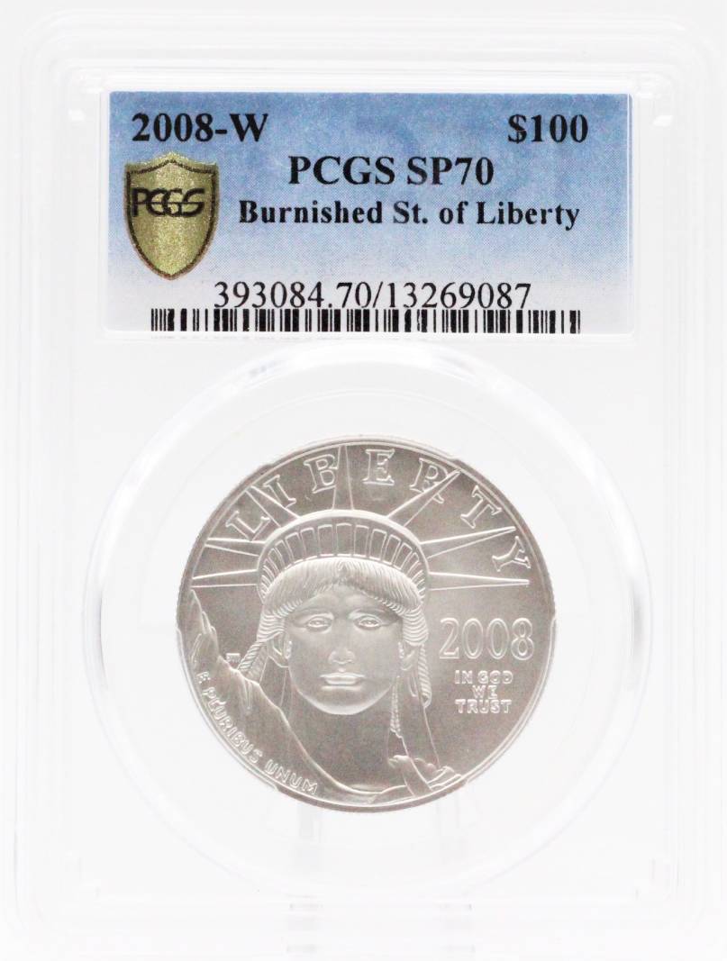 2008-W PCGS MS70 Burnished Platinum American Eagle 4 Coin Set